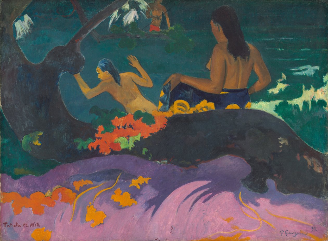 Deniz Kenarındaki Rüyaya Yakın, 1892. by Paul Gauguin