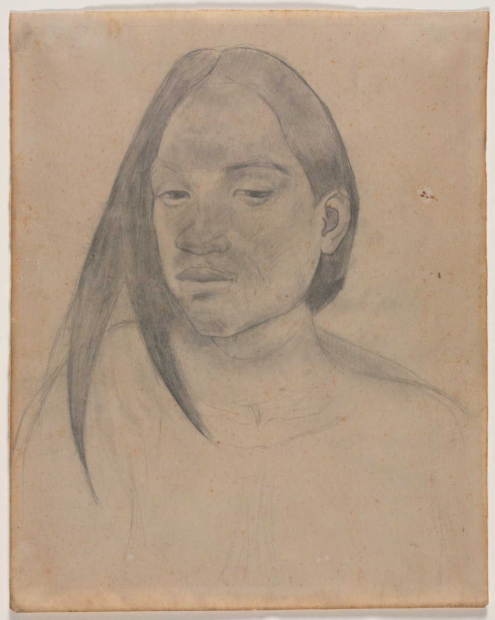 Tahitili Bir Kadının Başı by Paul Gauguin