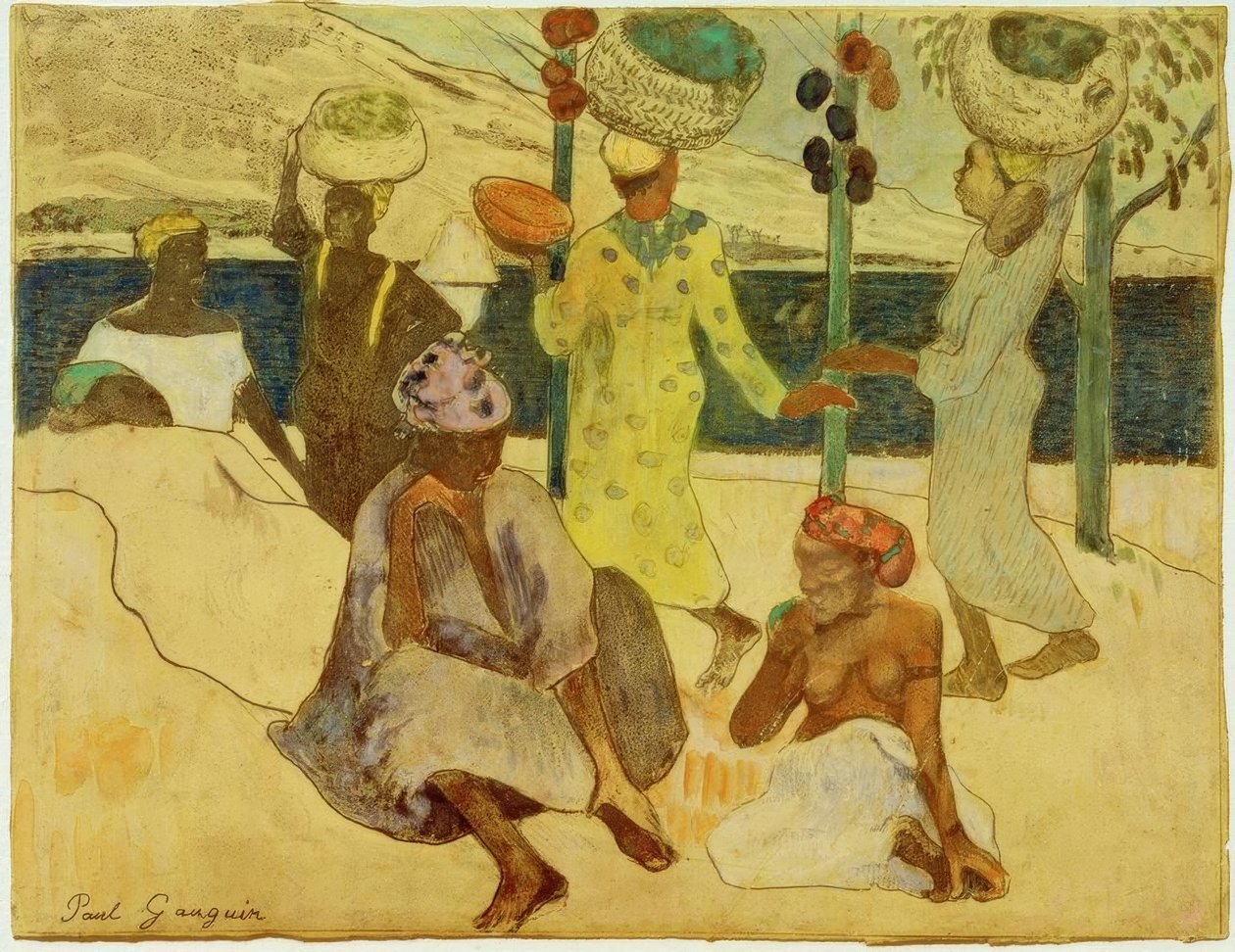 Ağustos böcekleri ve karıncalar by Paul Gauguin
