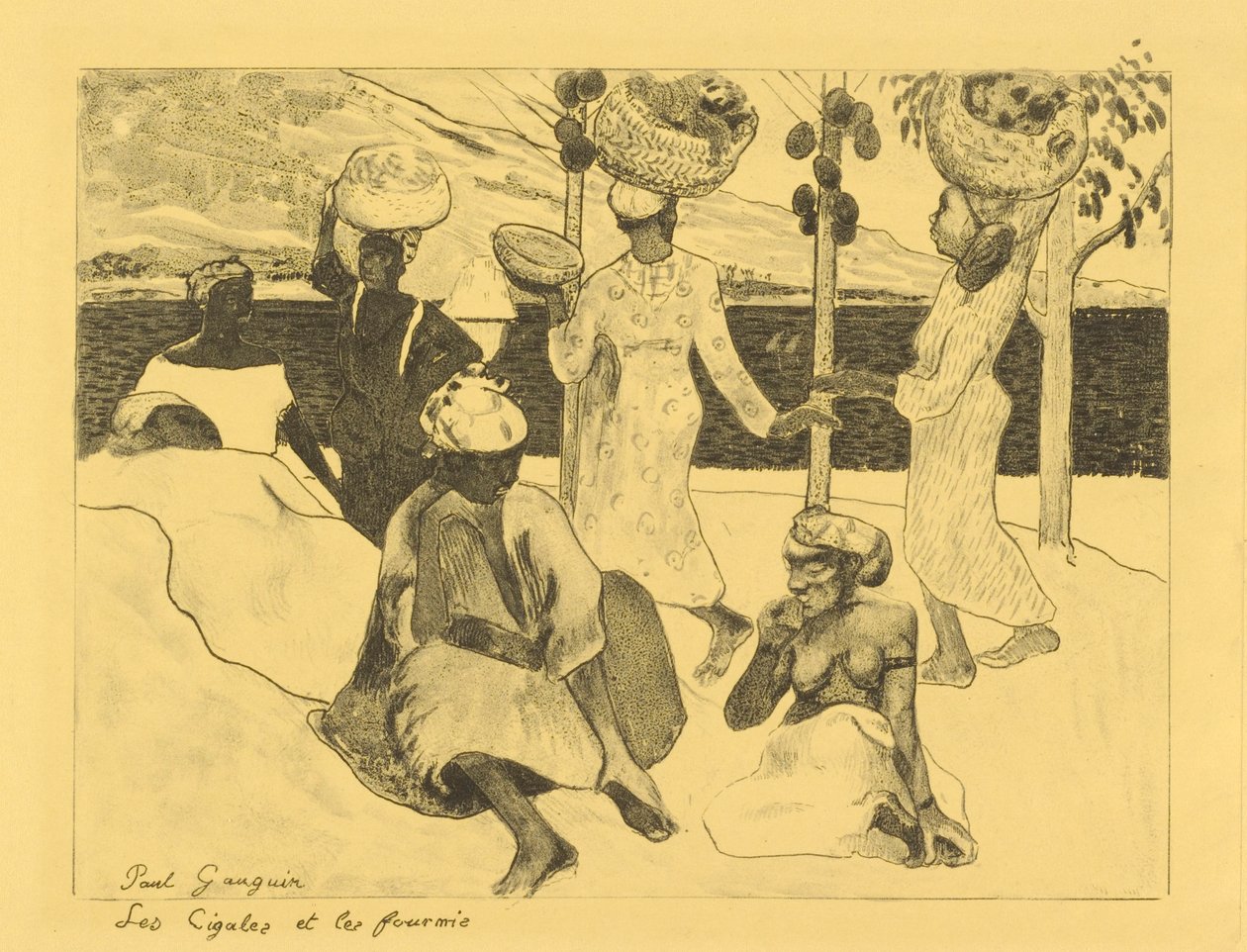 Çekirgeler ve Karıncalar - Martinik Hatırası by Paul Gauguin