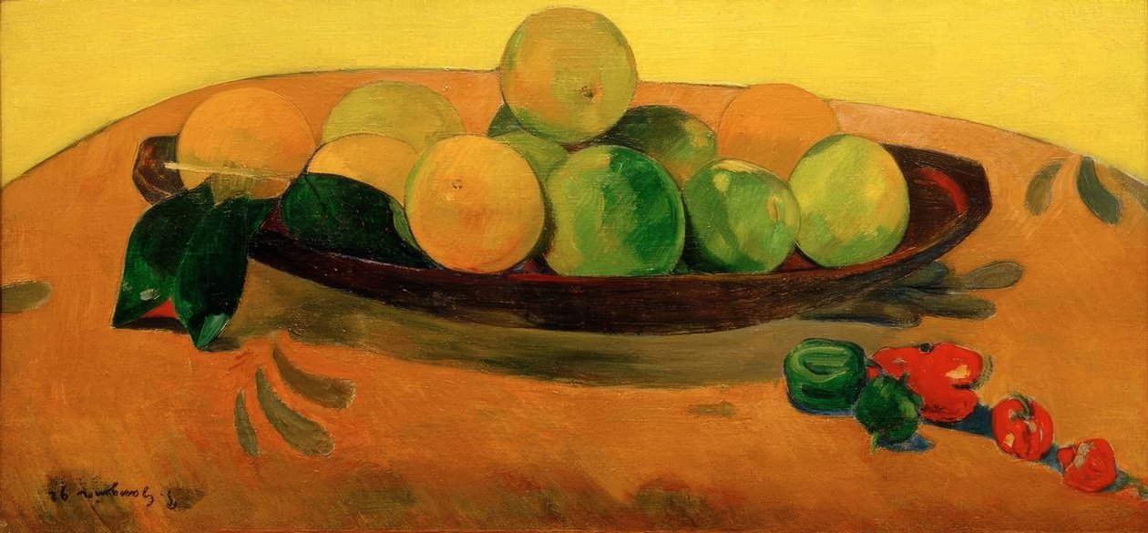 Meyve ve biber ile natürmort by Paul Gauguin