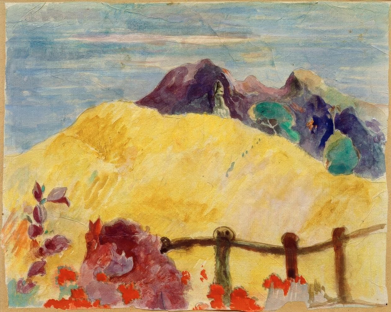 Avlu pirinç by Paul Gauguin