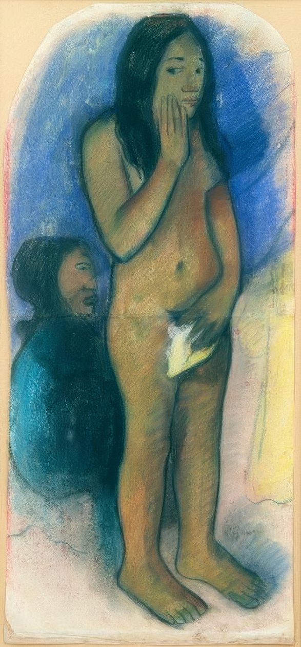 Kötü bir ruhun konuşması by Paul Gauguin