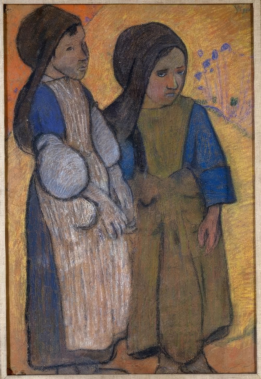 Denizin Önünde Küçük Bretonlar II by Paul Gauguin