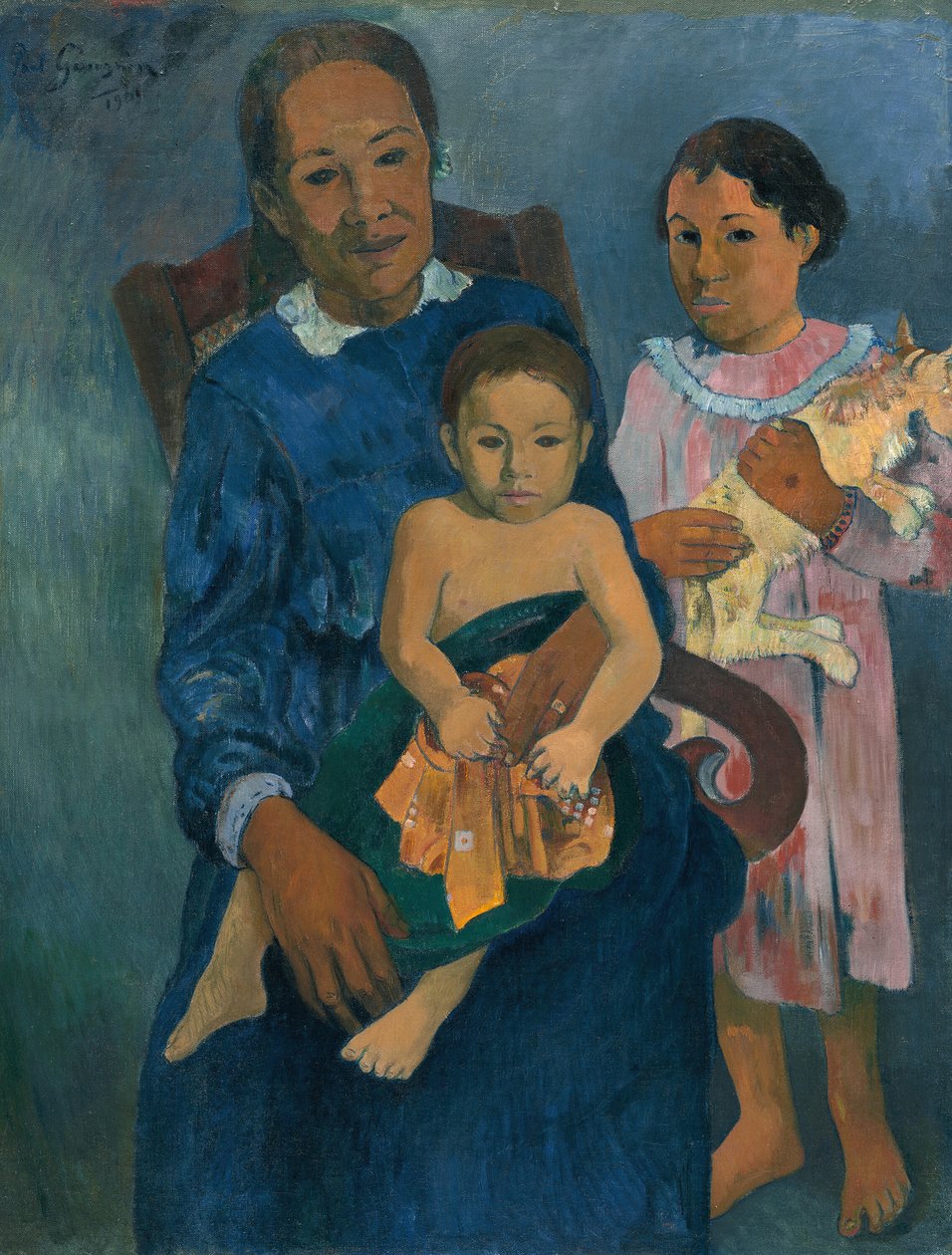 Polinezyalı Çocuklu Kadın, 1901. by Paul Gauguin