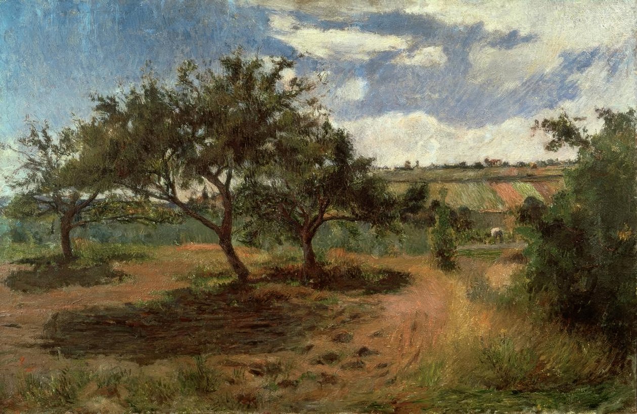 Çiçek açan elma ağaçları (III) by Paul Gauguin