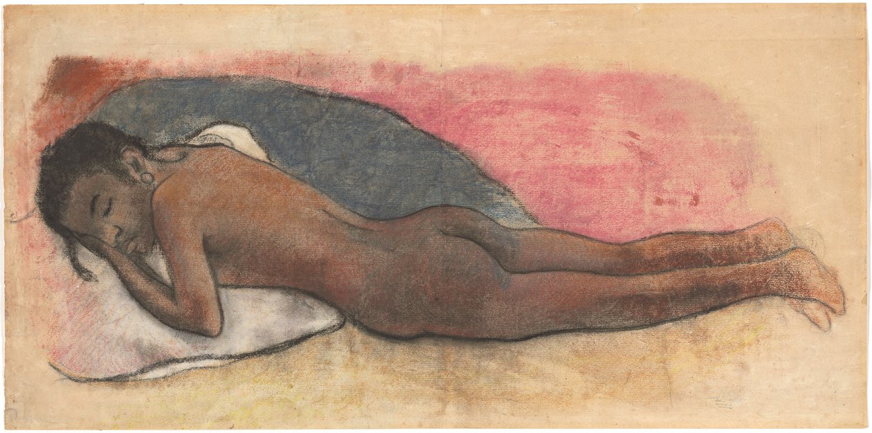 uzanmış çıplak [rekto] by Paul Gauguin