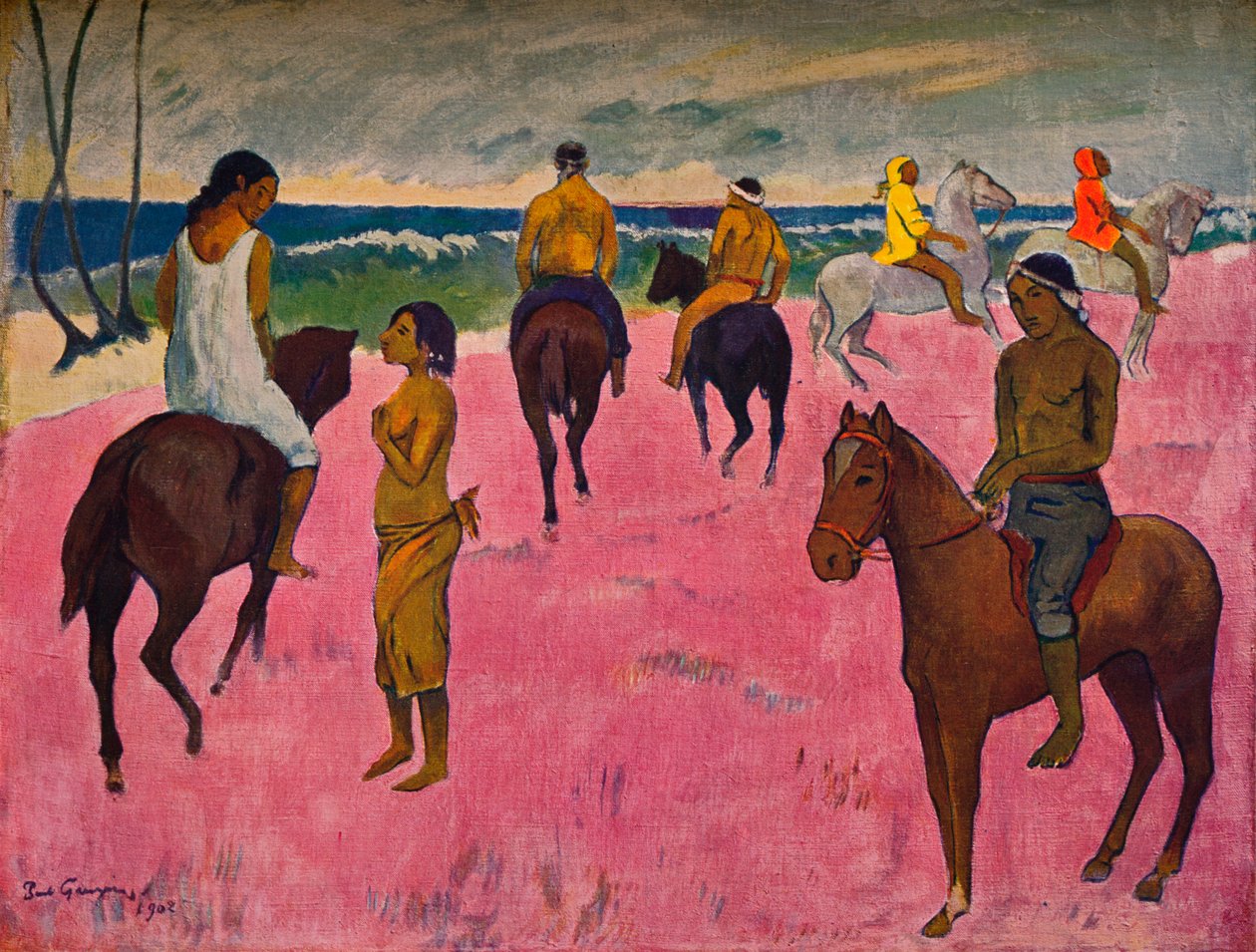 Sahilde Atlılar, 1902 by Paul Gauguin