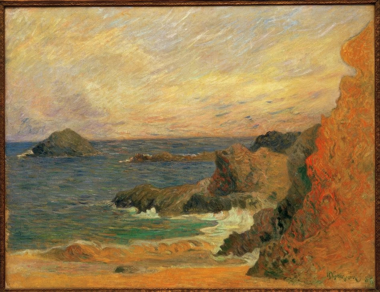 Deniz kenarındaki kayalar by Paul Gauguin