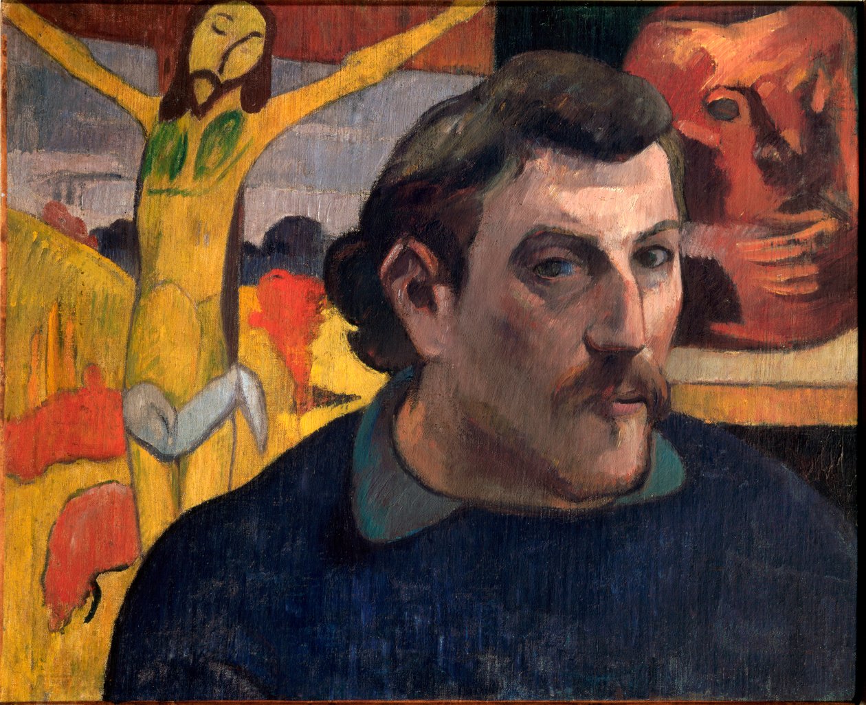 Sarı İsa ile Otoportre by Paul Gauguin