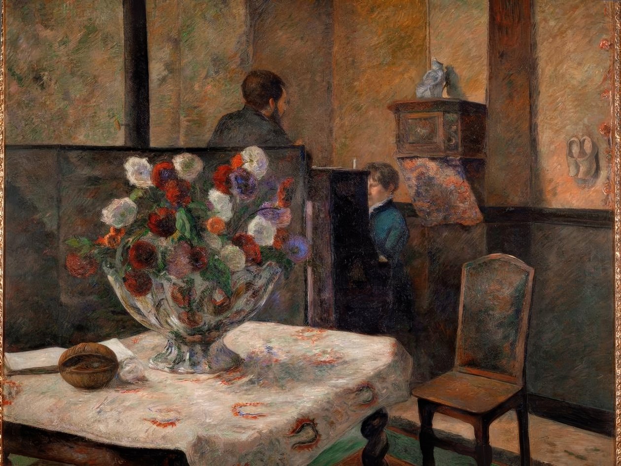 Çiçeklerle natürmort by Paul Gauguin