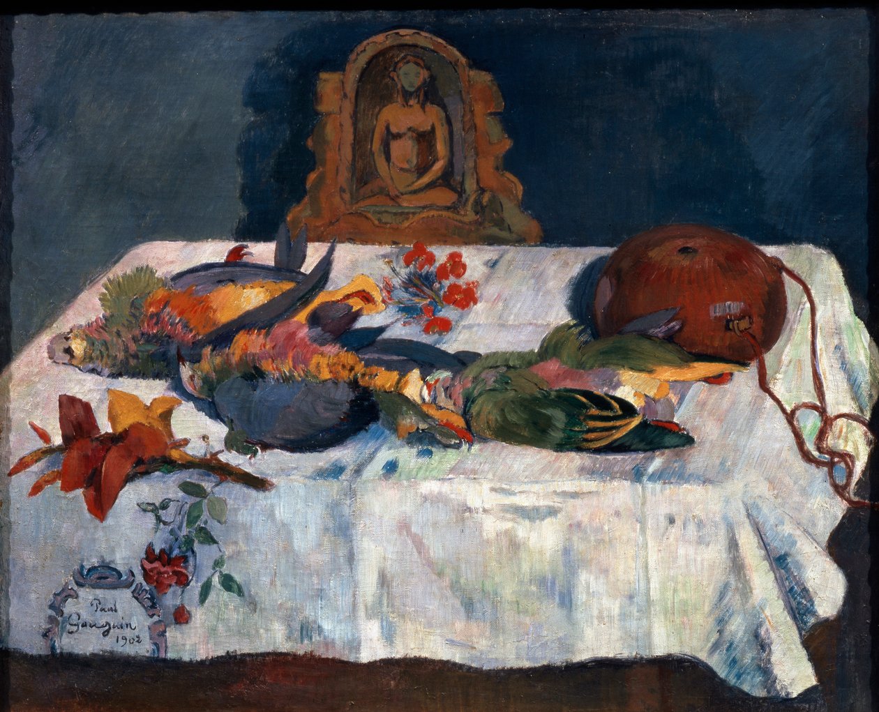 Papağanlarla Natürmort, 1902. by Paul Gauguin