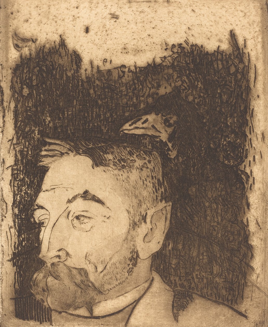 Stephane Mallarme, 1891. by Paul Gauguin