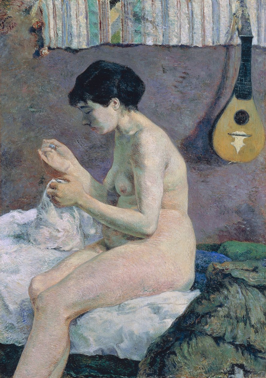 Çıplak Çalışması, Suzanne dikiş by Paul Gauguin