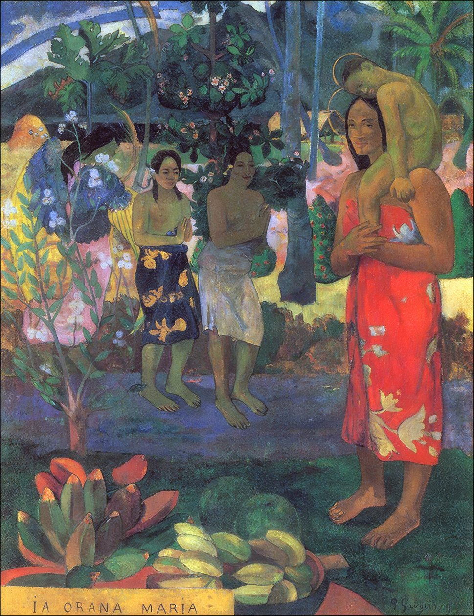 Tahiti: Ia Orana Maria (Hail Mary) 1891 by Paul Gauguin