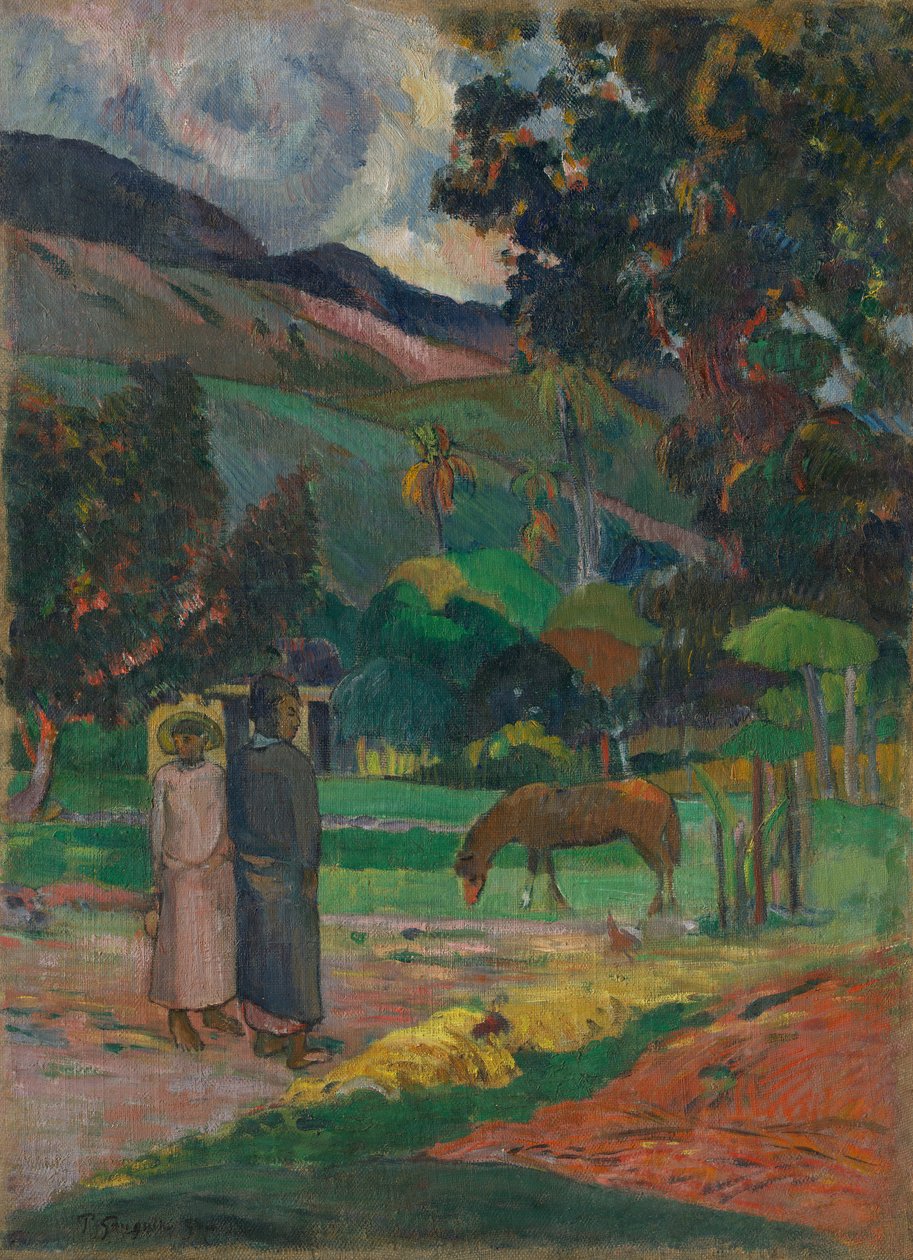 Tahiti Manzarası, 1892. by Paul Gauguin