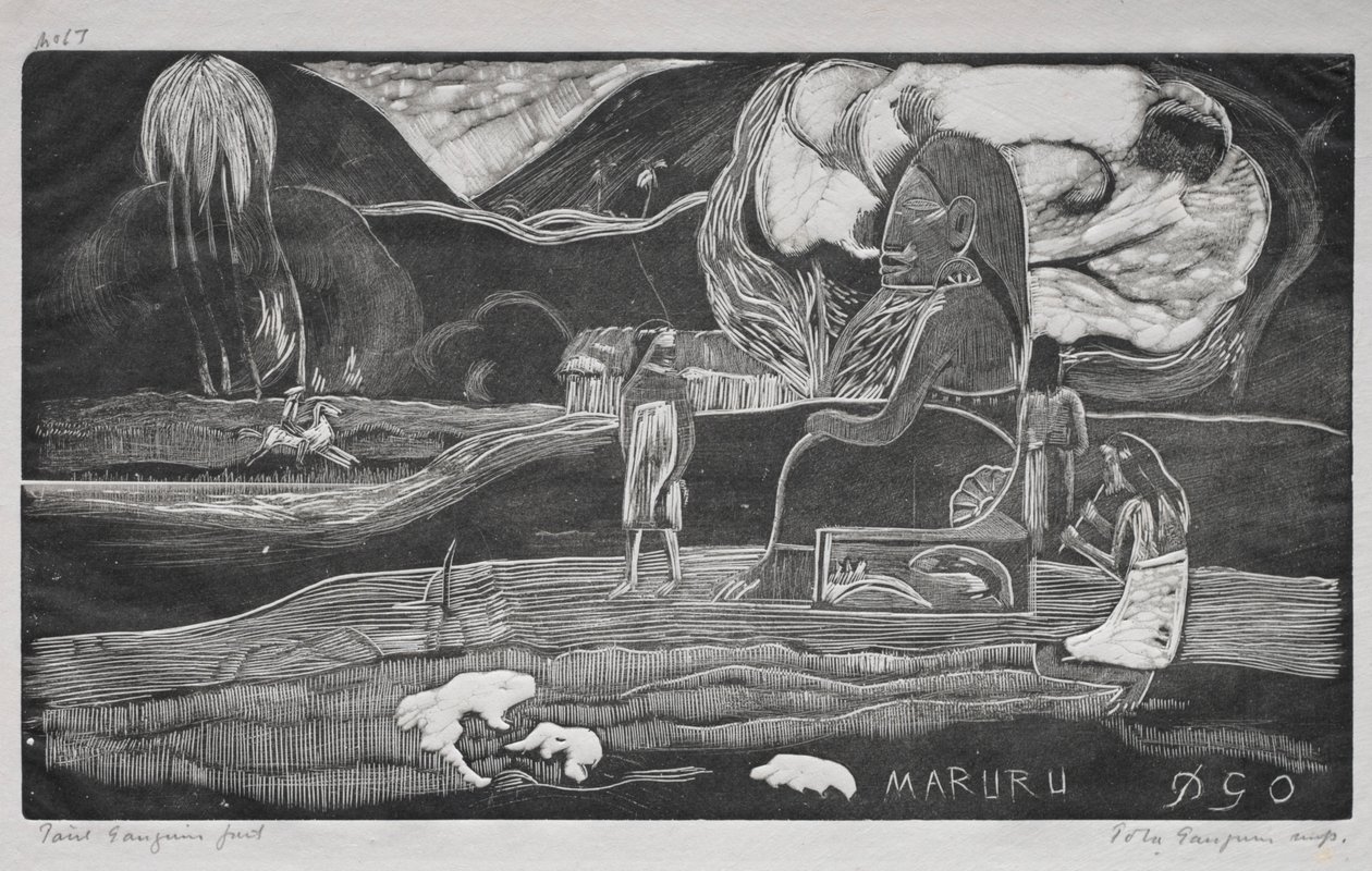 Tahiti Serisi: İbadet. by Paul Gauguin