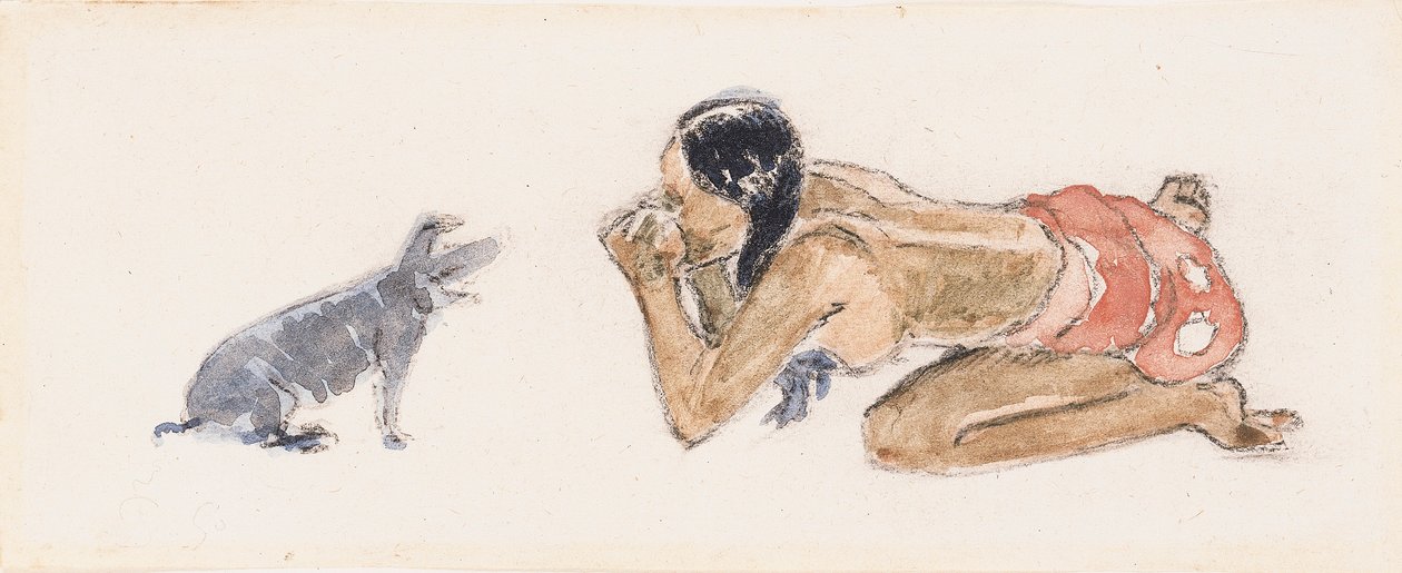 Domuzlu Tahitili Kadın by Paul Gauguin