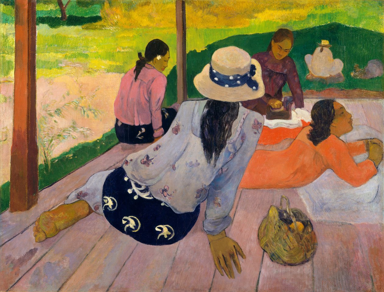 Siesta, yaklaşık 1892-94. by Paul Gauguin