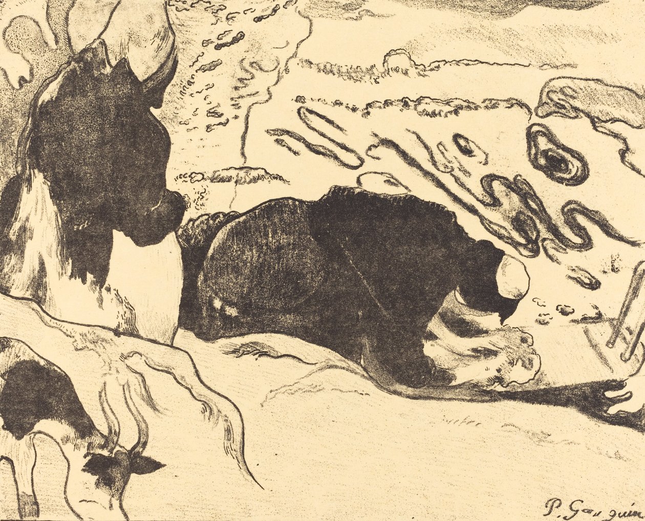 Yıkayıcı Kadınlar Yıkayıcılar, 1889. by Paul Gauguin