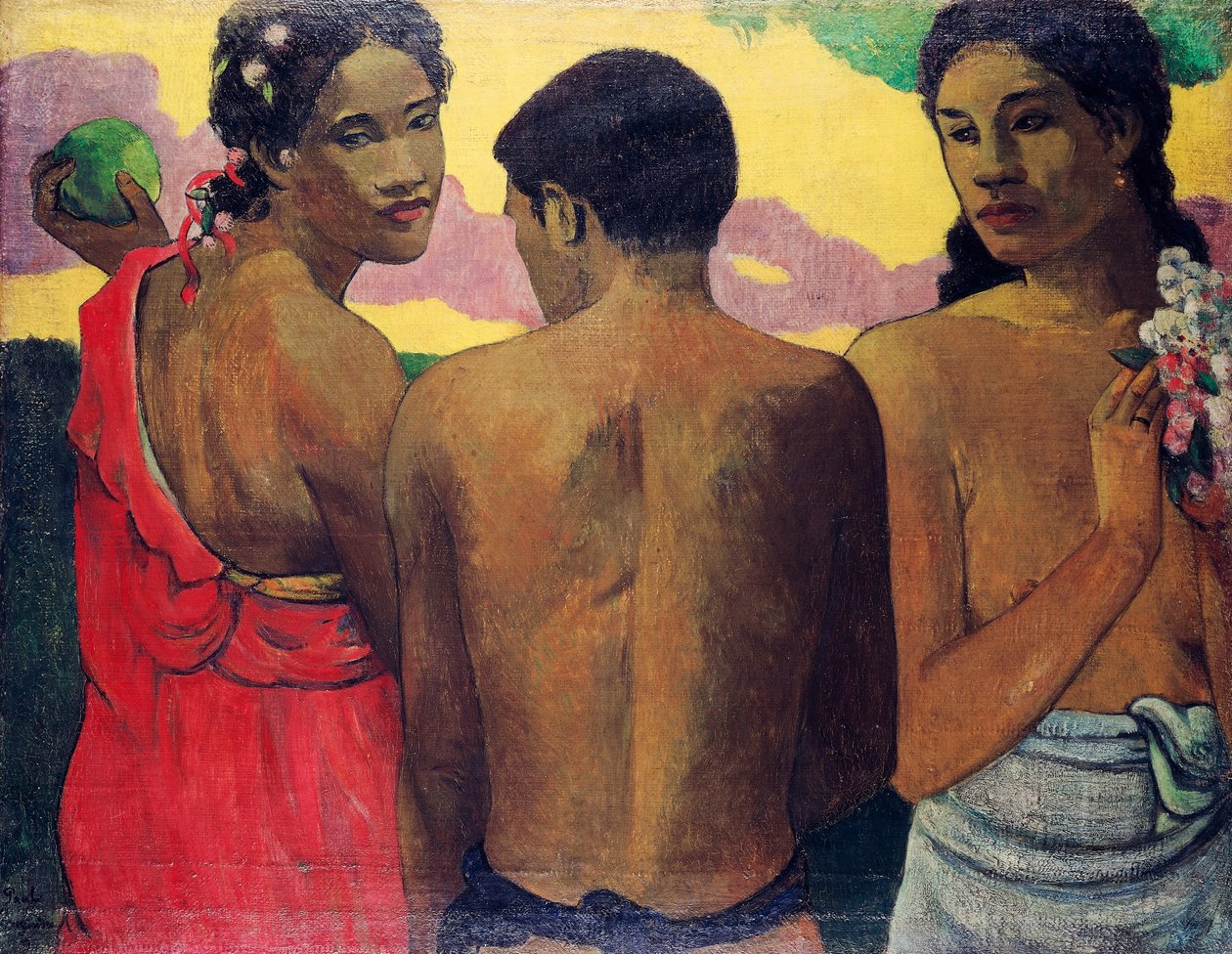 üç Tahitili by Paul Gauguin