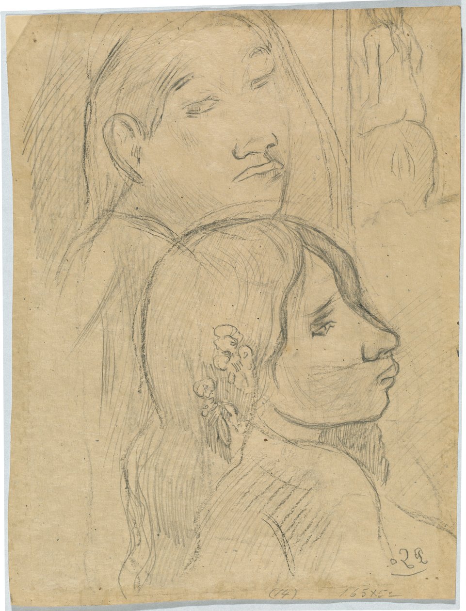 İki Marquesans [verso] by Paul Gauguin