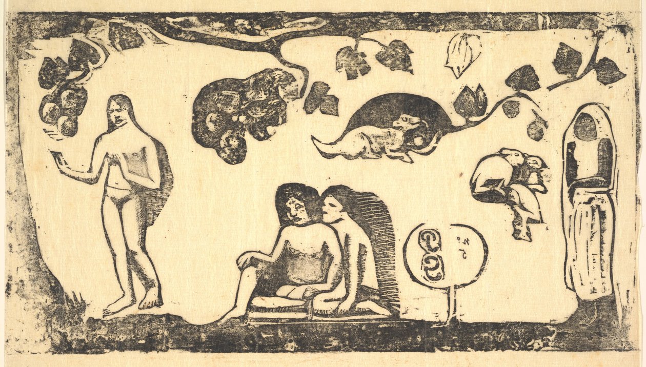 Kadınlar, Hayvanlar ve Yeşillik, 1898. by Paul Gauguin