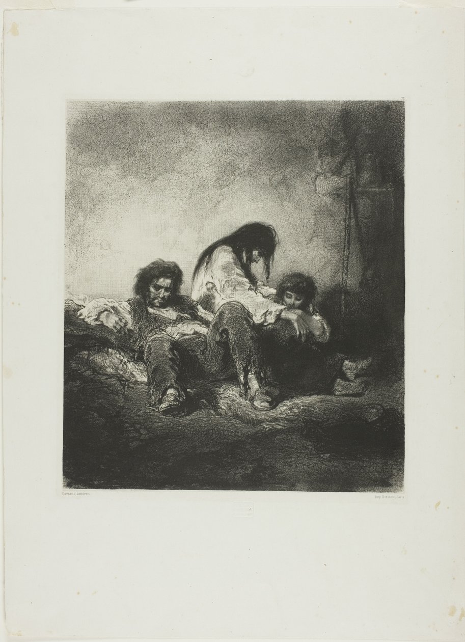 Yoksul Bir Aile by Paul Gavarni