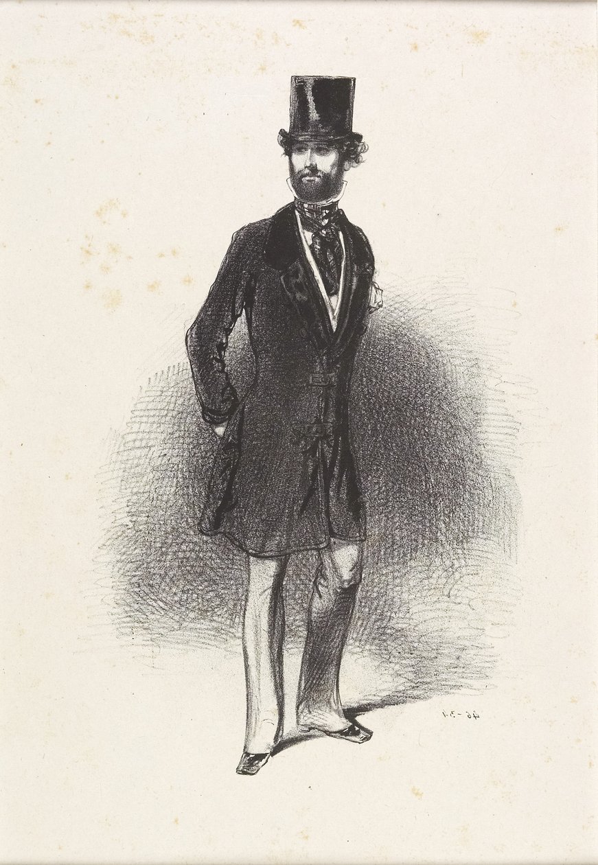 Kış Kostümü, Humann tarafından, 1846 by Paul Gavarni