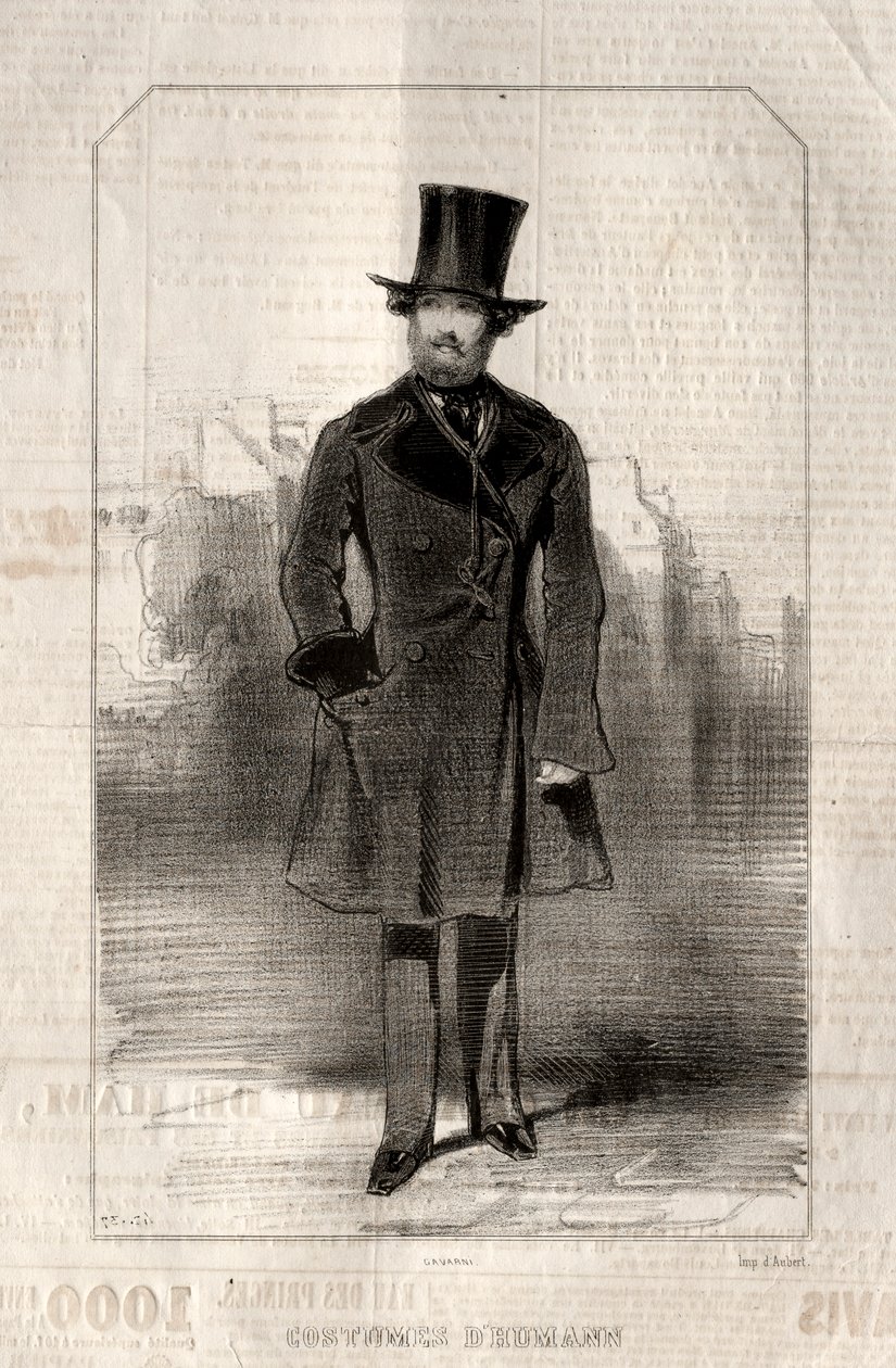 Kostümler d İnsan, 1843. by Paul Gavarni