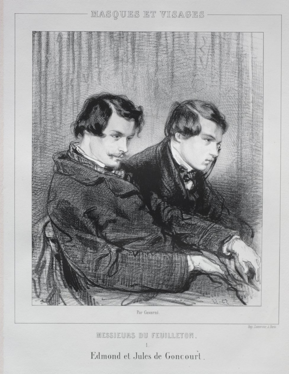 Edmond ve Jules de Goncourt, 1853. by Paul Gavarni