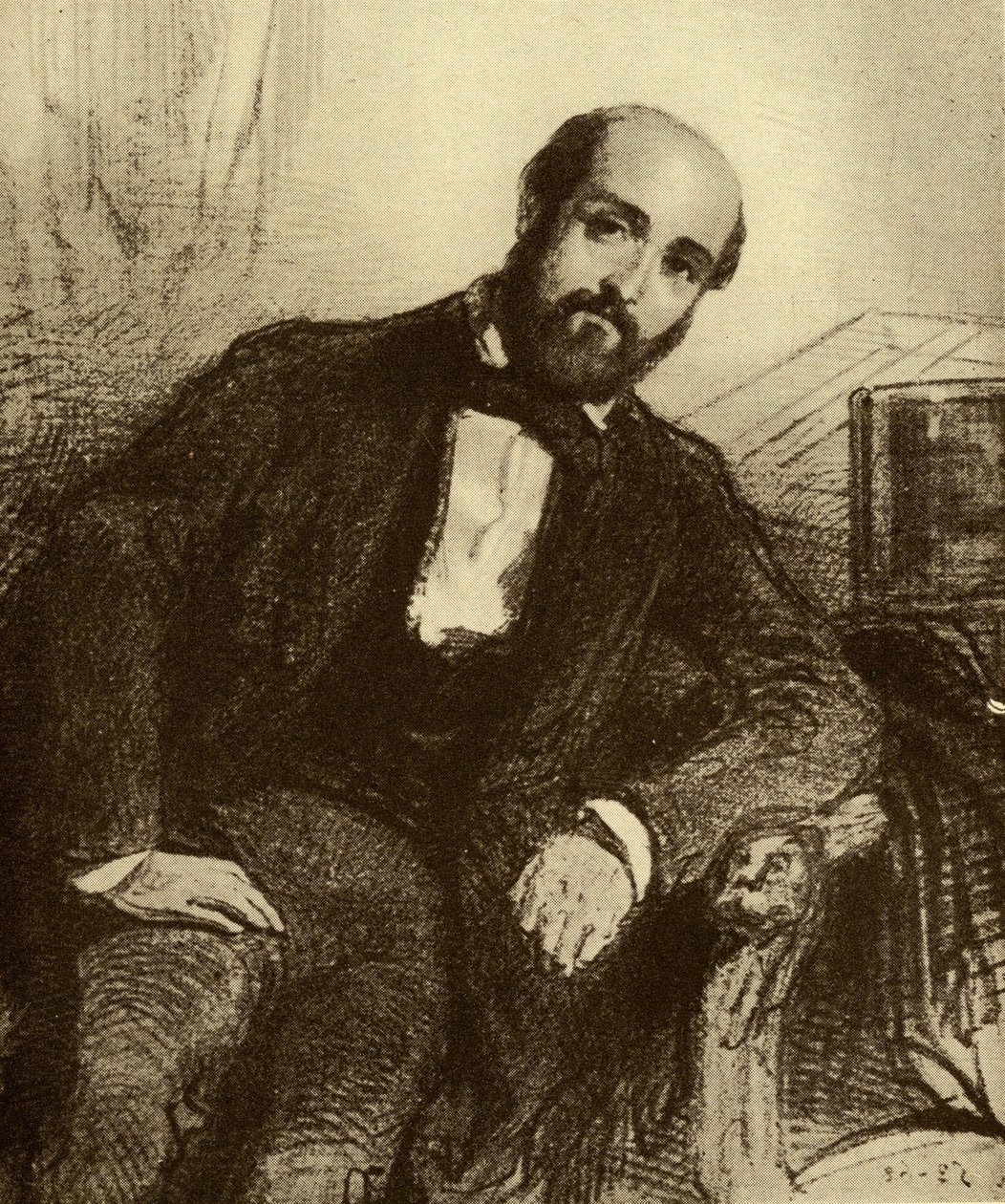 Henry Murger (1822-61) by Paul Gavarni
