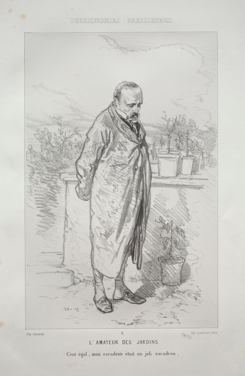 Bahçe Aşığı. by Paul Gavarni