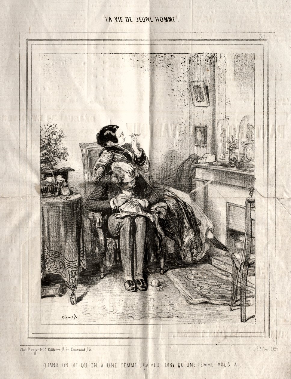 Bir Genç Adamın Hayatı, 1842. by Paul Gavarni