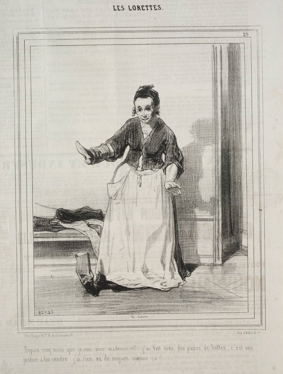 Loretteler, 1842. by Paul Gavarni