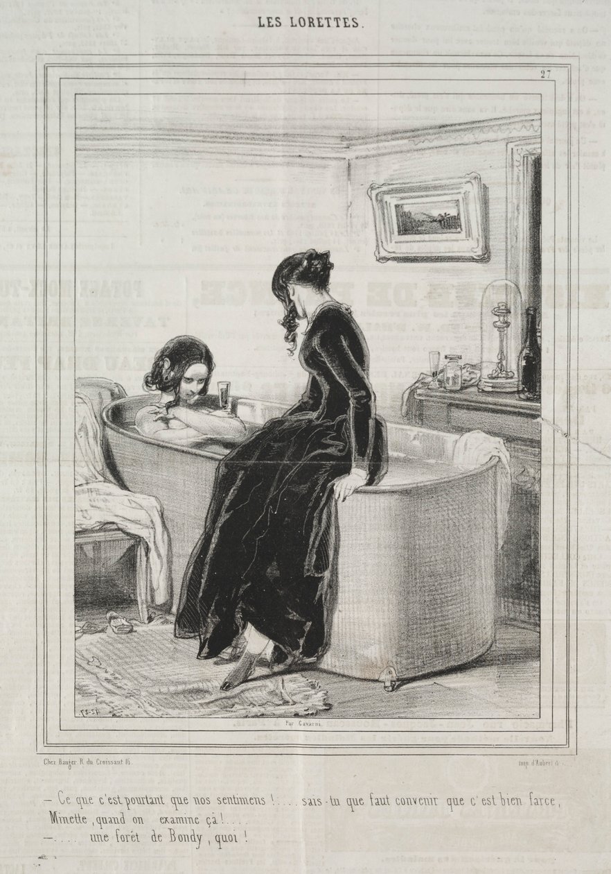 Loretteler, 1842. by Paul Gavarni