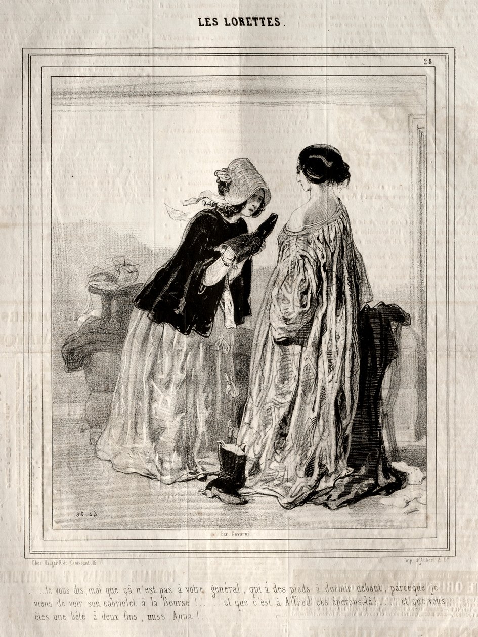 Loretteler, 1842. by Paul Gavarni