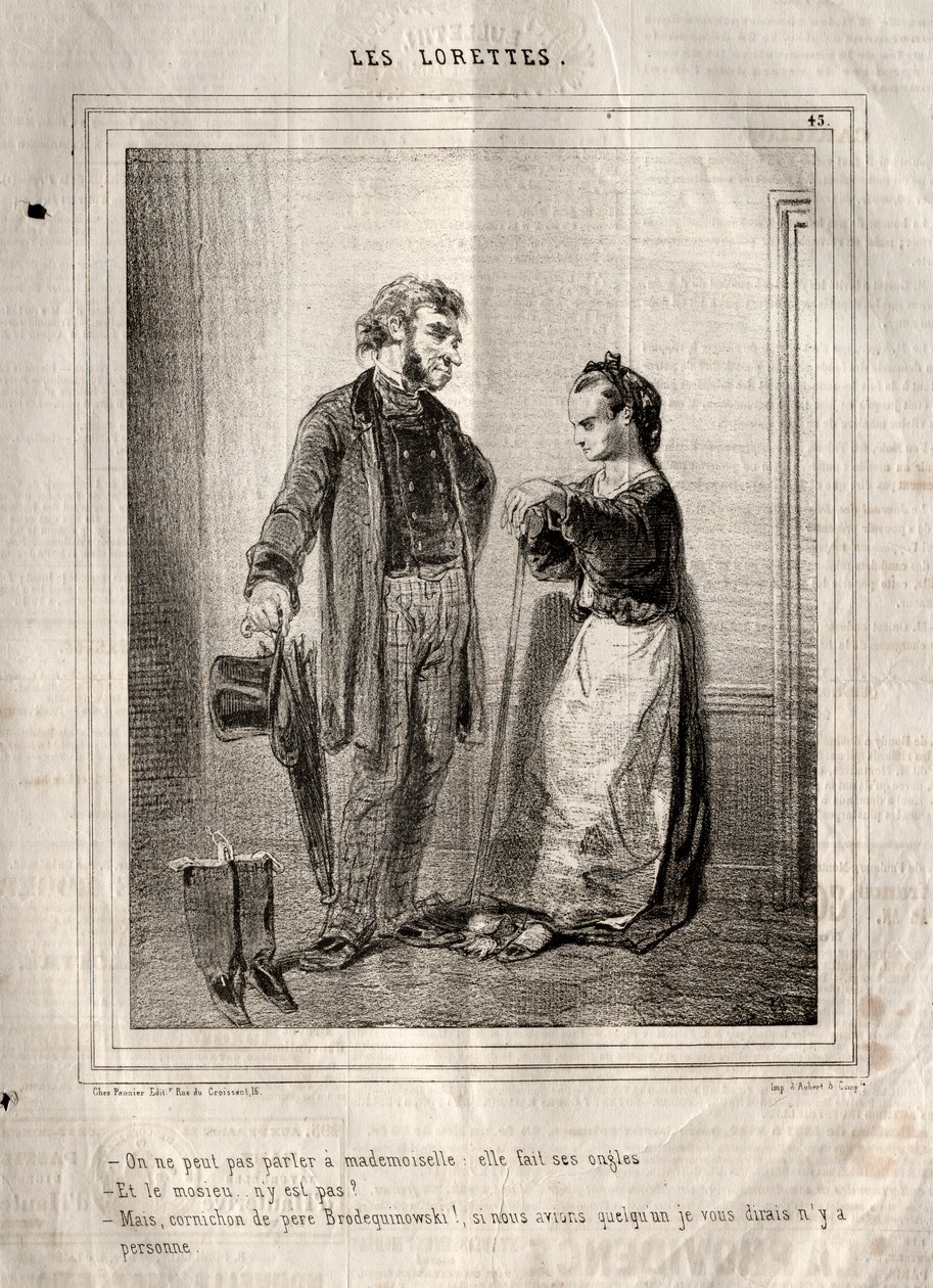 Loretteler, 1842. by Paul Gavarni