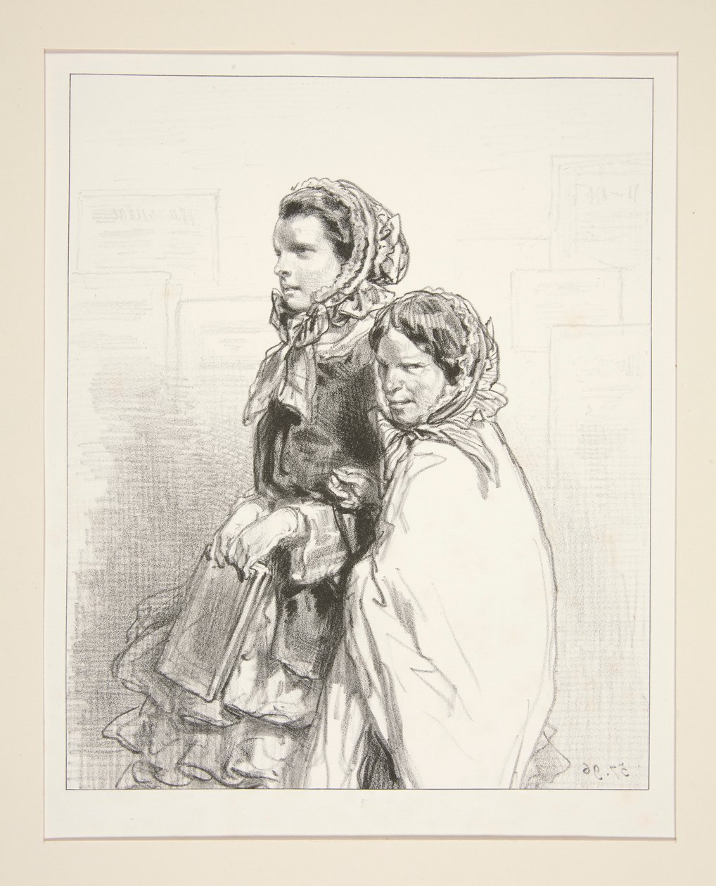 Kızım şarkı söyledi. by Paul Gavarni