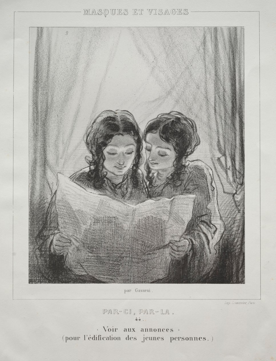 Maskeler ve Yüzler. by Paul Gavarni