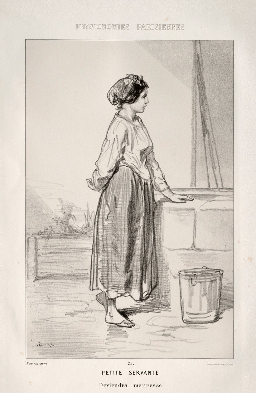 Küçük Hizmetçi. by Paul Gavarni