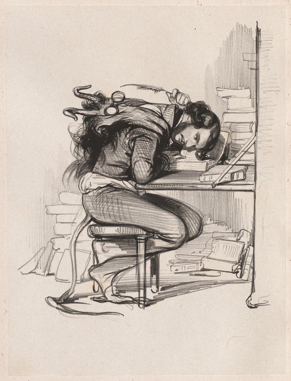 Émile Forgues Eski Nick, c. 1835-1840. by Paul Gavarni
