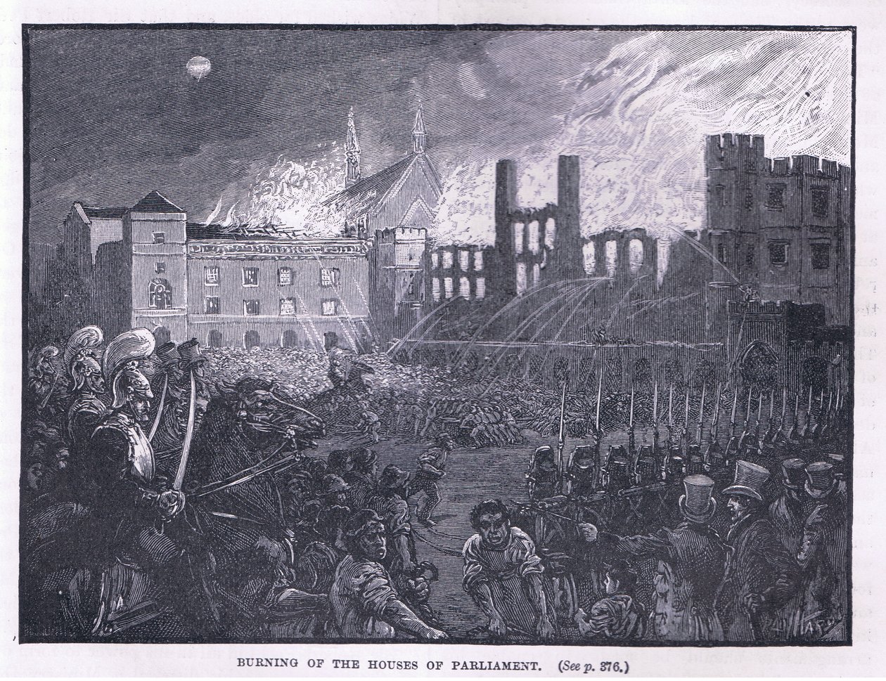 Parlamento Binalarının Yakılması 1834 by Paul Hardy