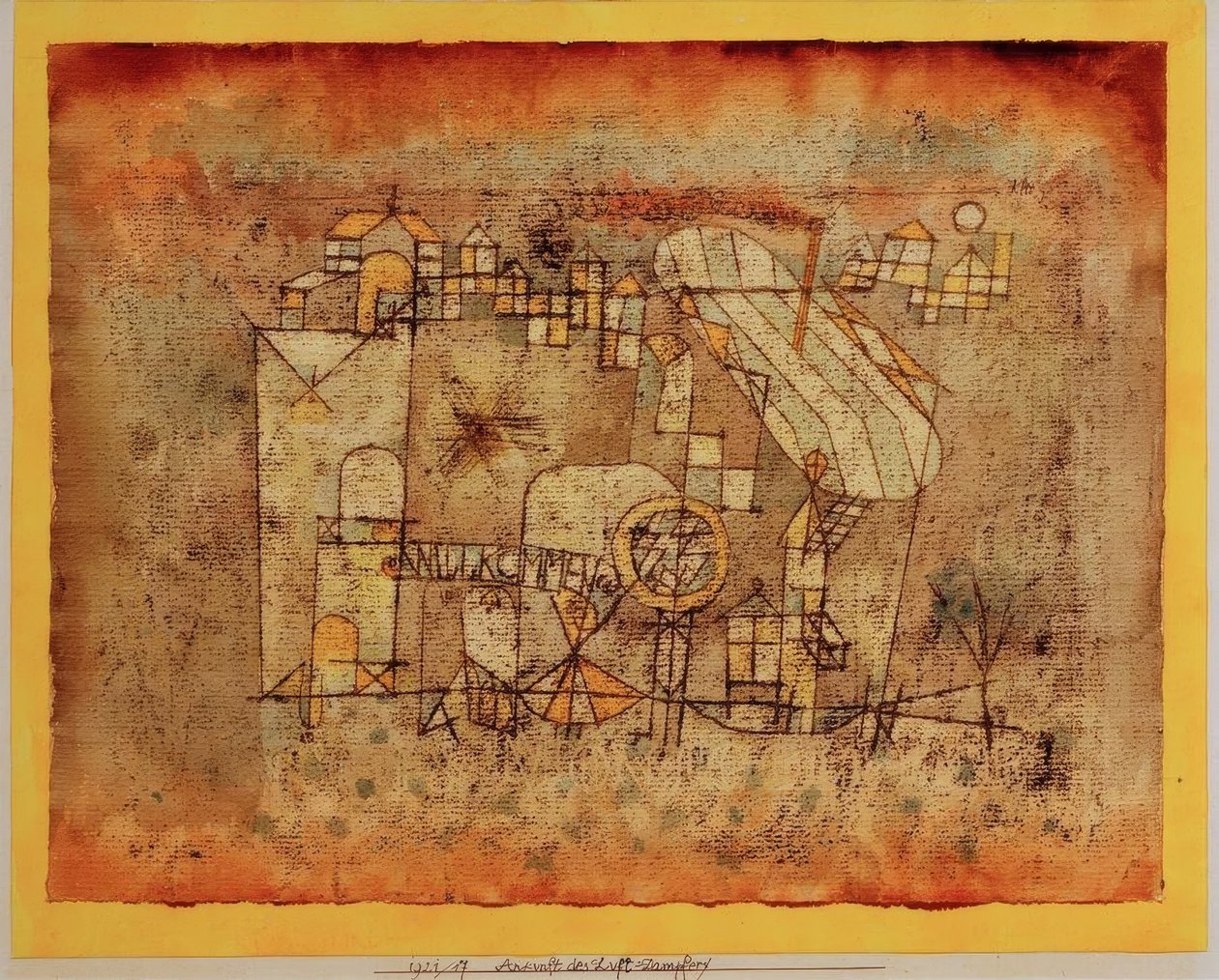 Hava vapurunun gelişi by Paul Klee