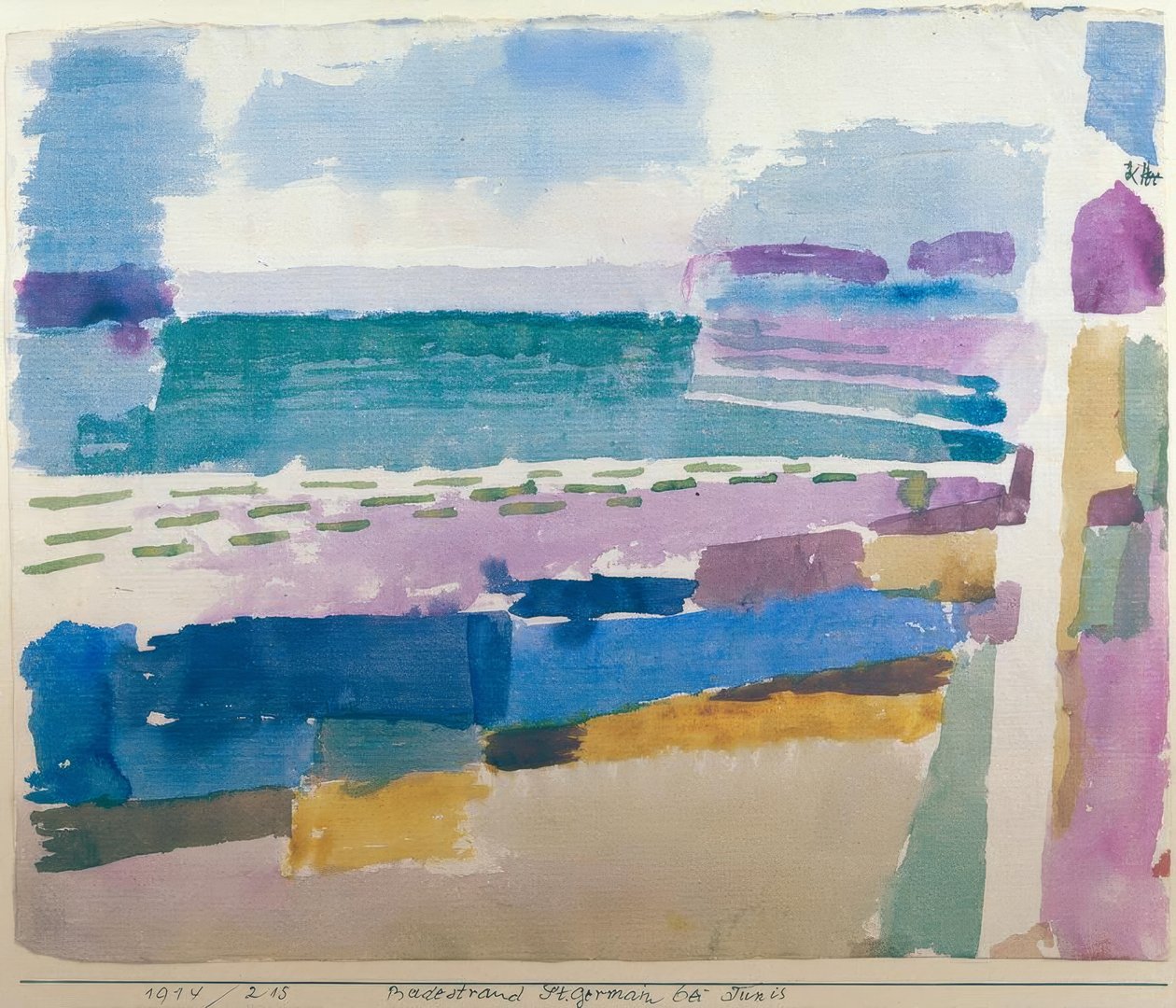 Tunus yakınlarındaki St. Germain plajı by Paul Klee