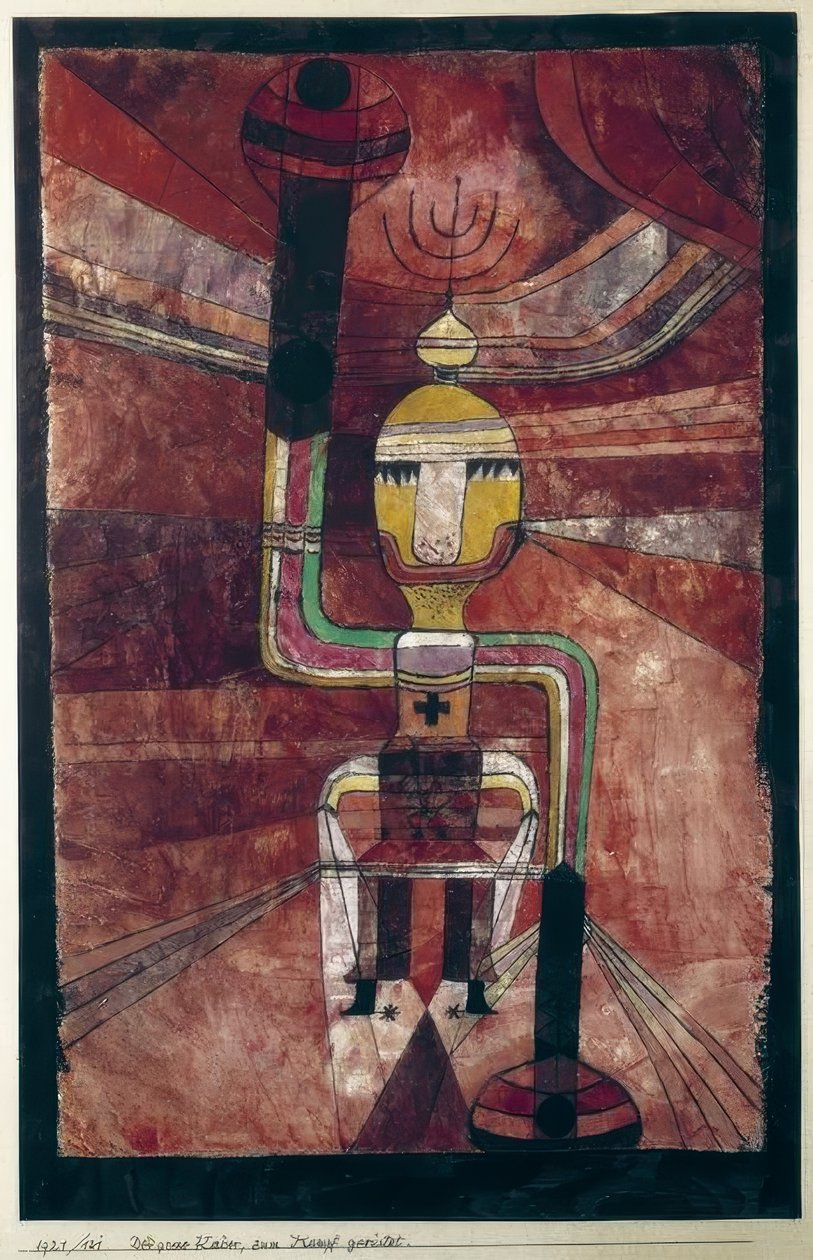 Savaş için silahlanmış büyük imparator by Paul Klee