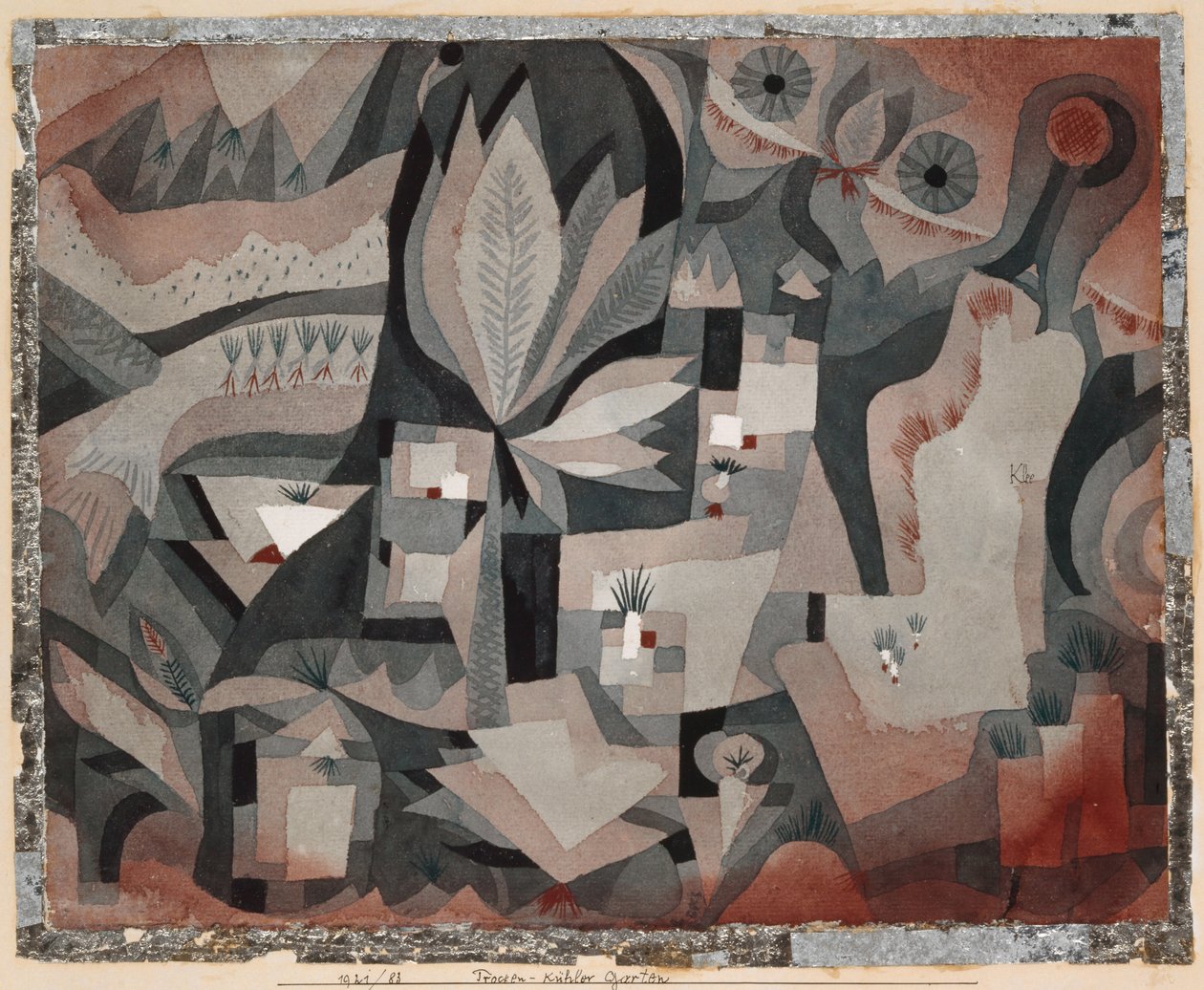 Kuru-Soğuk Bahçe, 1921. by Paul Klee