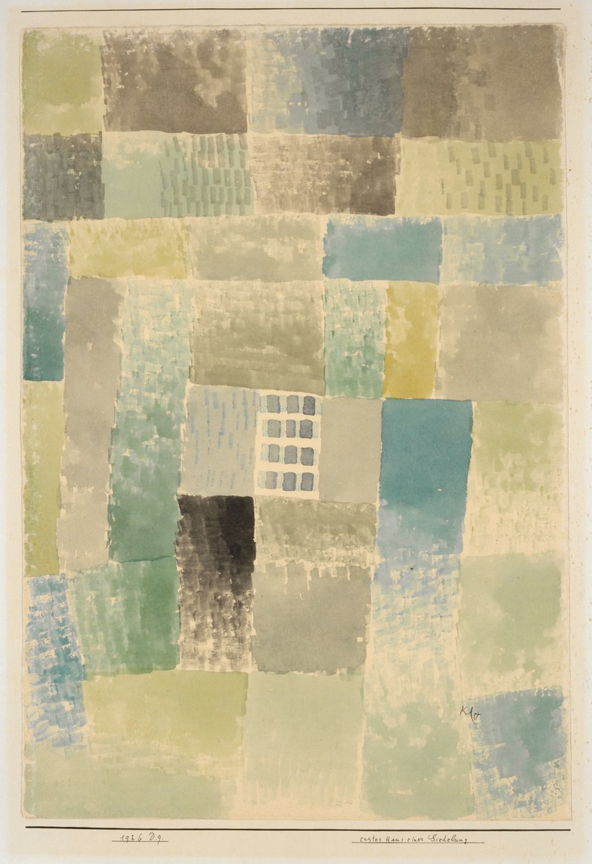 Bir yerleşimin ilk evi, 1926. by Paul Klee