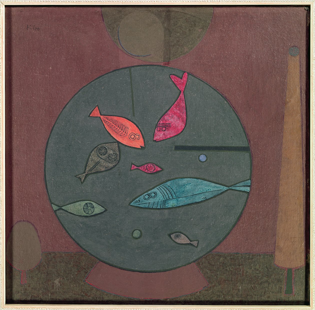 Bir daire içinde balık by Paul Klee