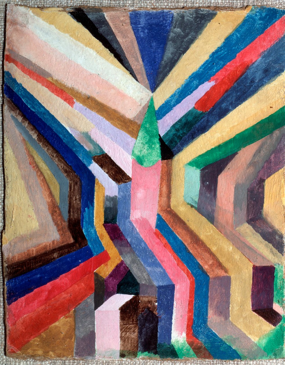 Merkez olarak yeşil çan - Boyama by Paul Klee